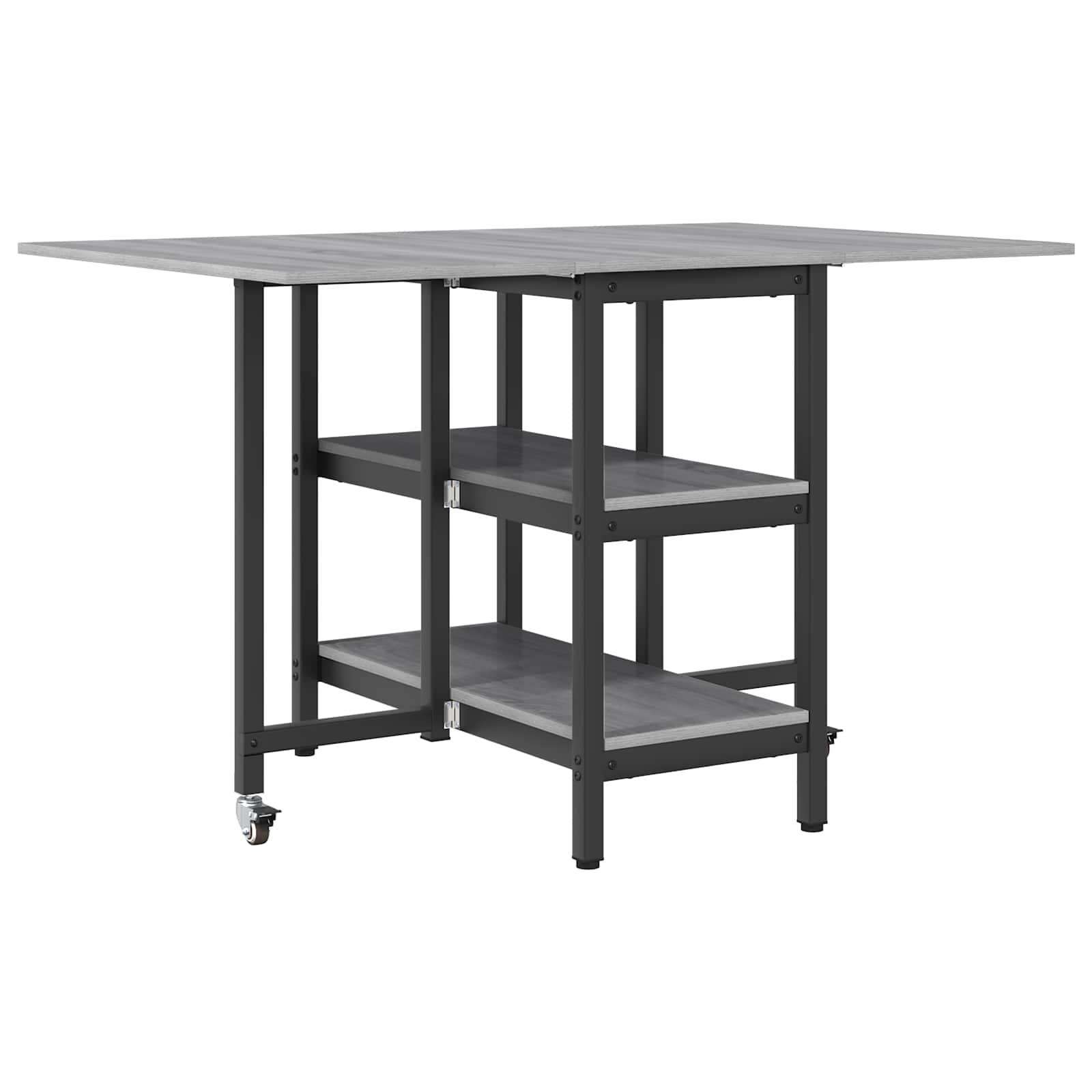 Esstisch 122 x 80 x 76,5 cm Holzwerkstoff Schwarze Eiche