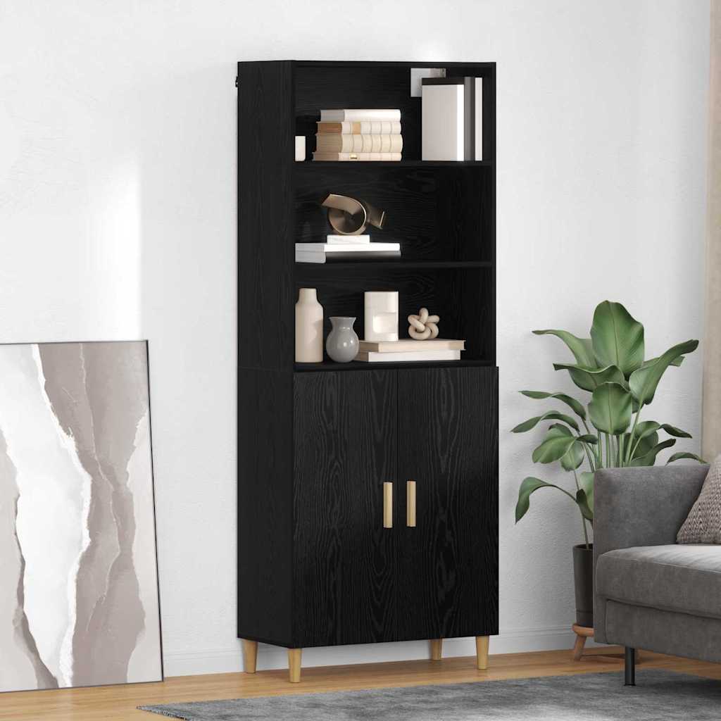 Highboard Altholz 69,5 x 32,5 x 180 cm Holzwerkstoff