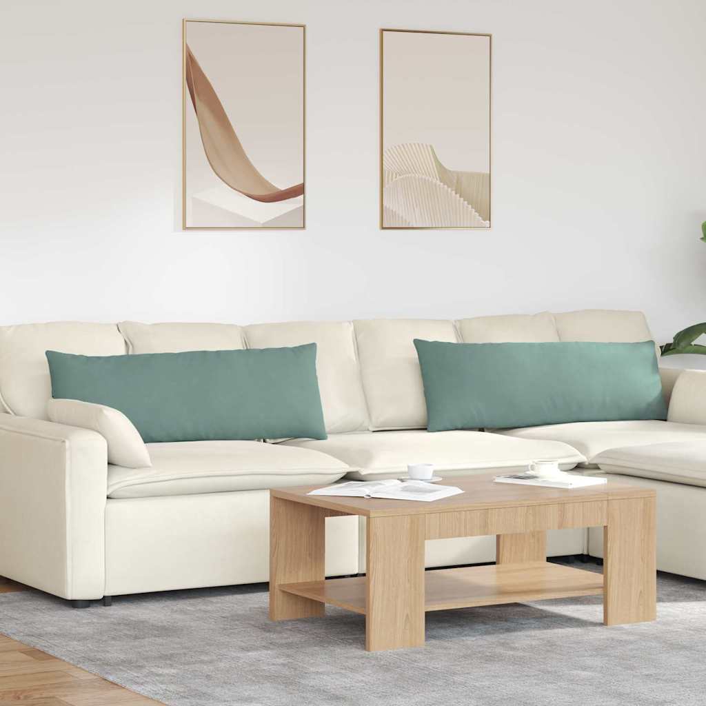 Sofakissen 2 Stück Blau 50 x 30 cm Cordstoff