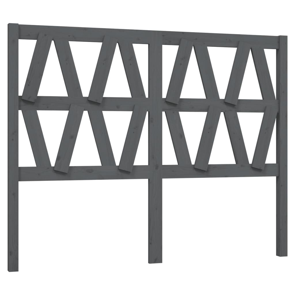Kopfteil Grau 81x4x100 cm Massivholz Kiefer