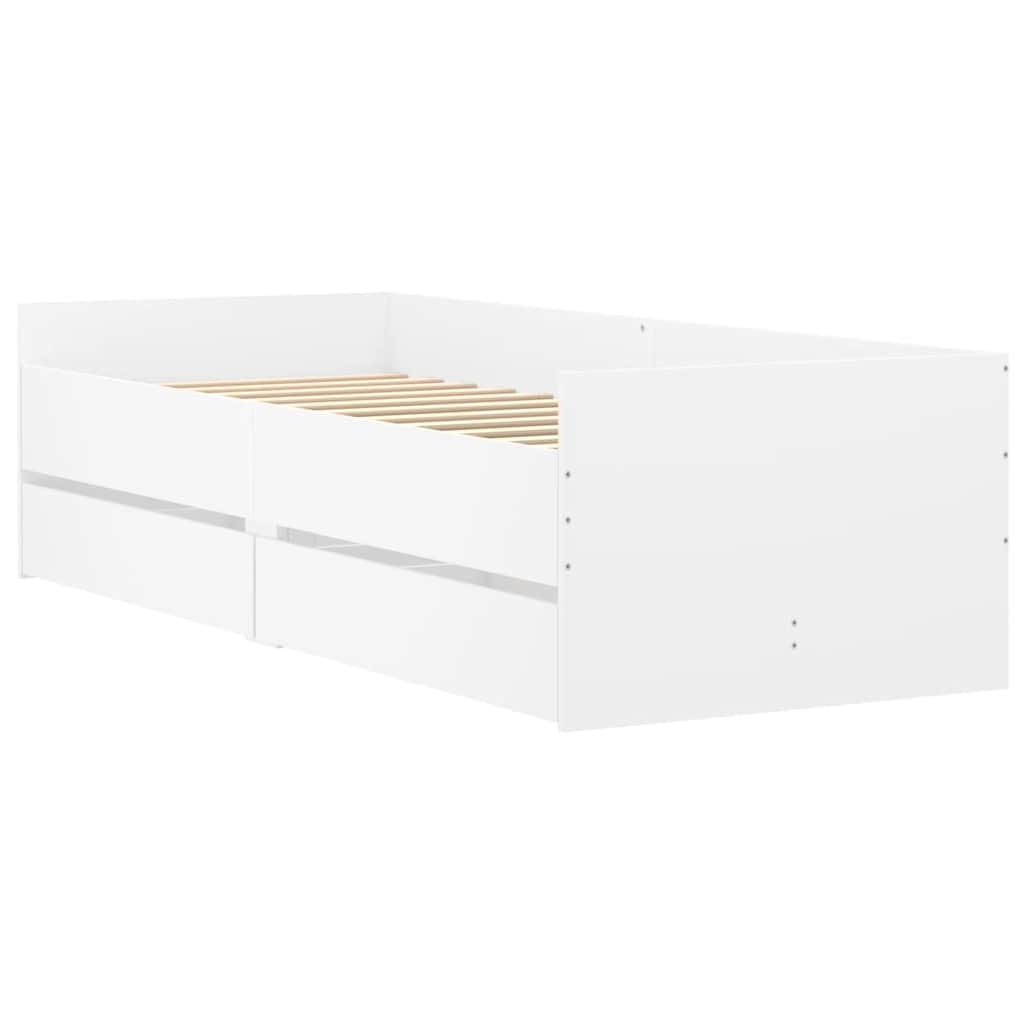 Bett mit Schubladen Braun Eiche-Optik 75x190 cm