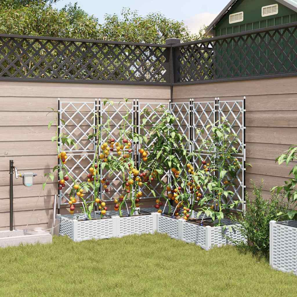Garten-Pflanzgefäß 4 Stk. Braun 160 x 40 x 22 cm PP