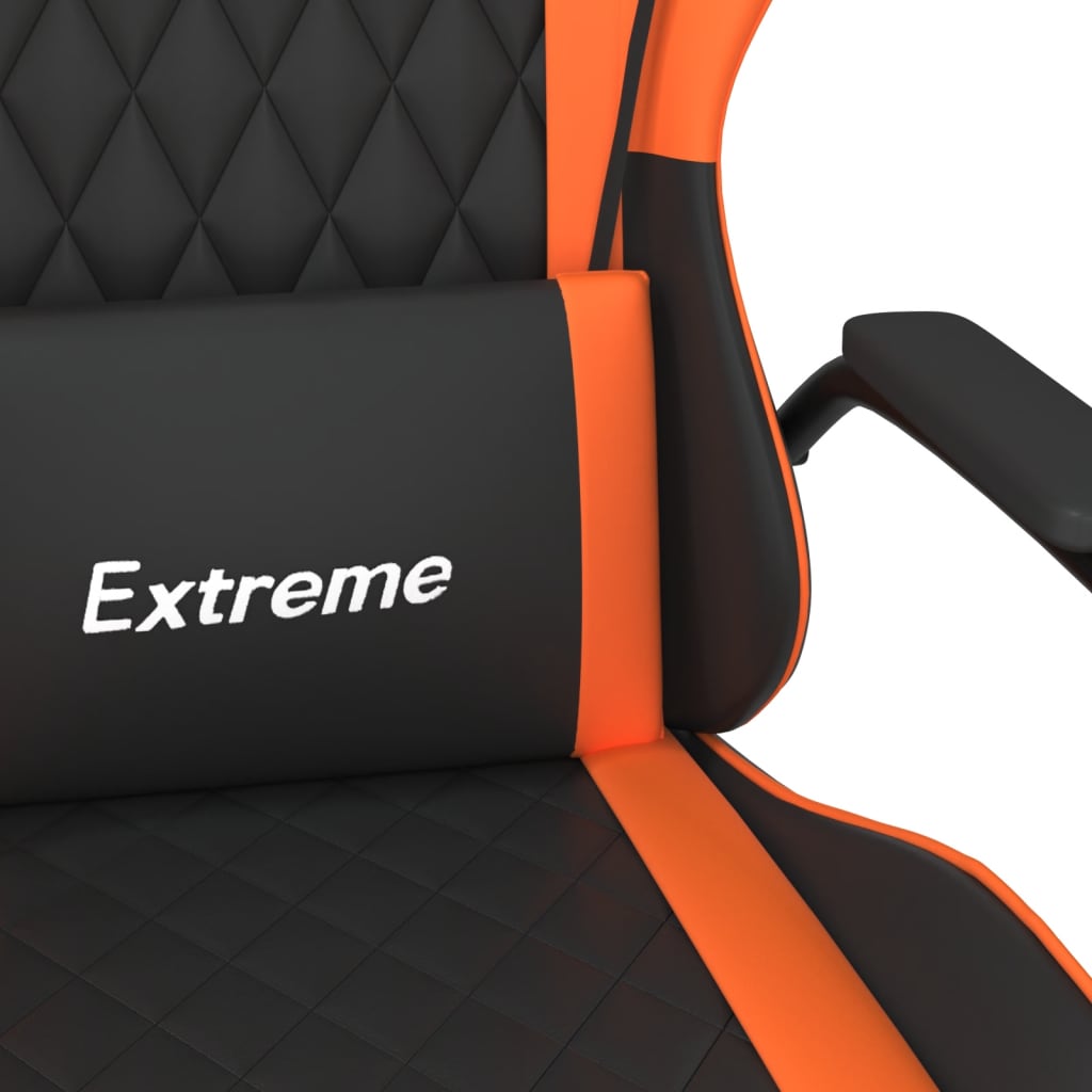 Gaming-Stuhl mit Massagefunktion Schwarz und Blau Kunstleder