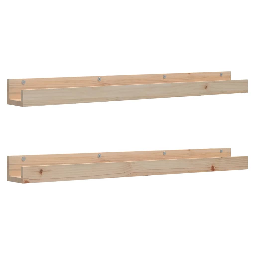 Wandregale 2 Stk. 50x12x9 cm Massivholz Kiefer