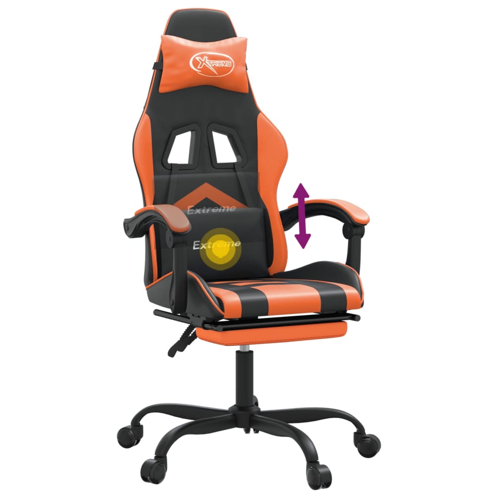 Gaming-Stuhl Drehbar Schwarz und Rot Kunstleder