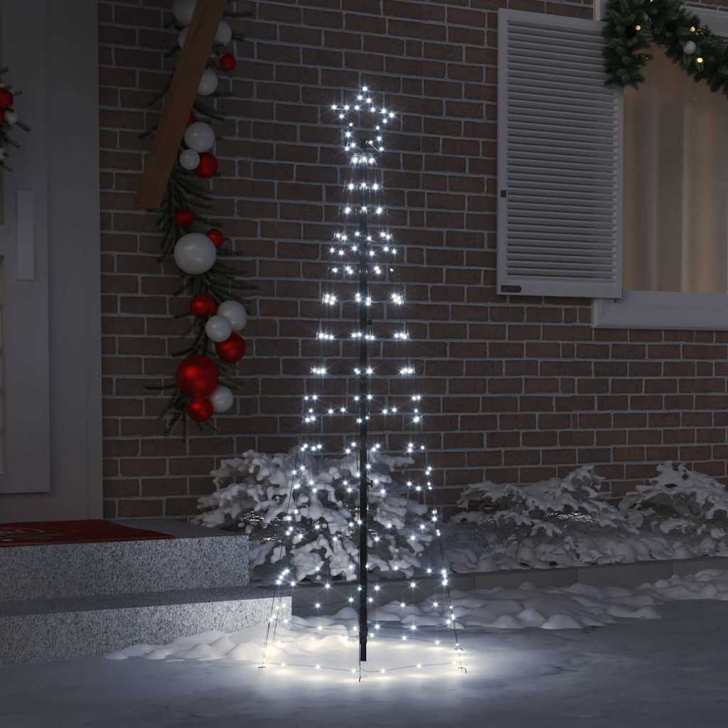 LED-Weihnachtsbaum mit Erdspießen 220 LEDs Warmweiß 180 cm