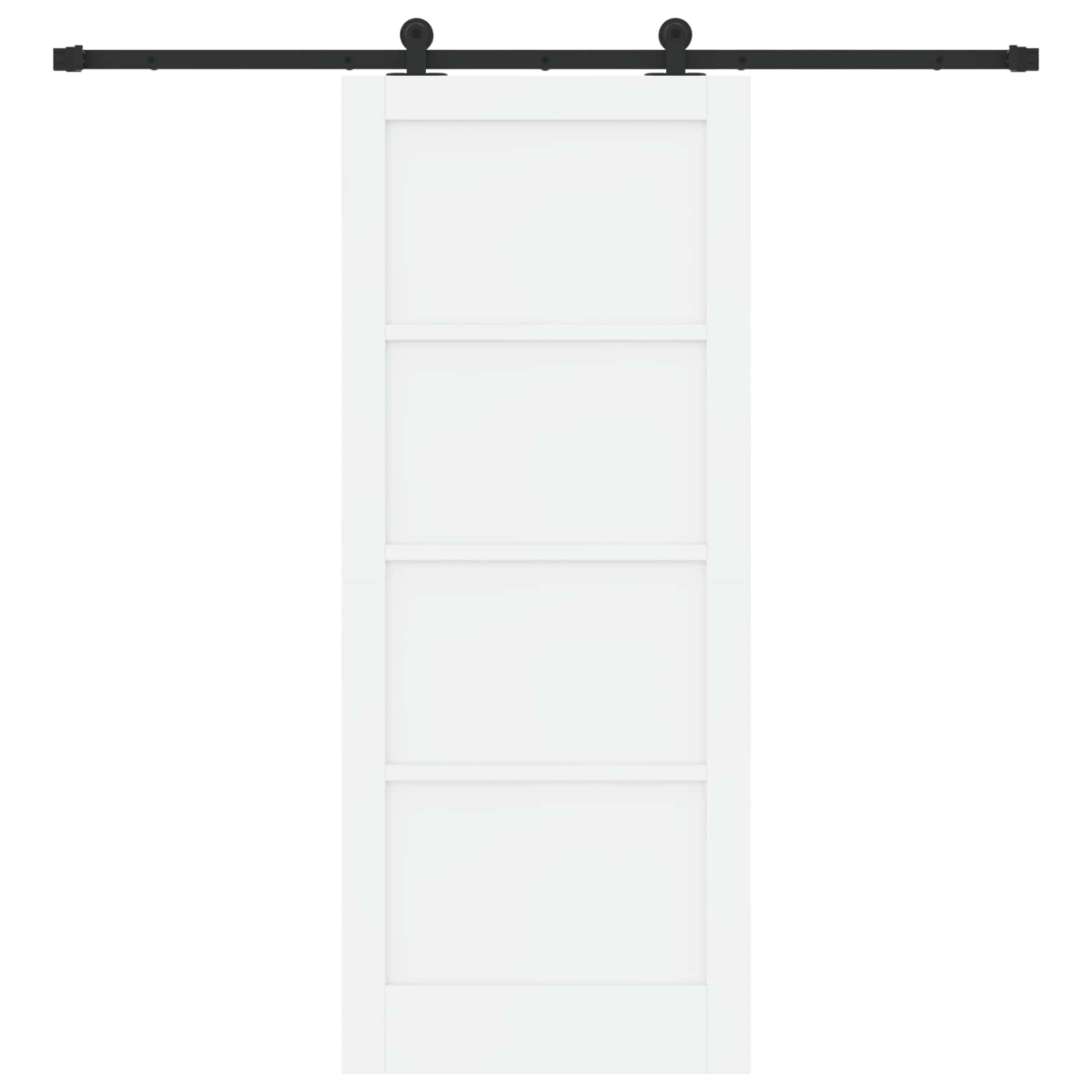 Schiebetür Natürlich und Schwarz 61 x 198,5 cm