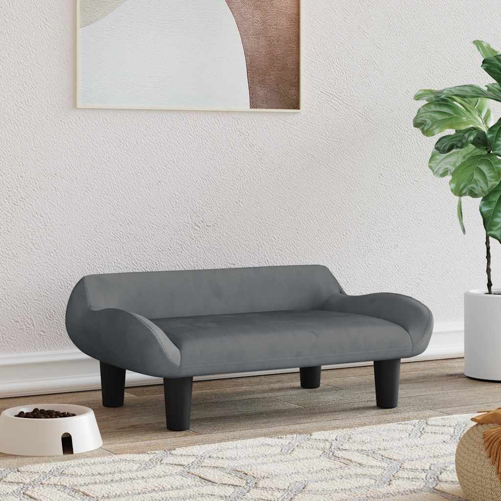 Hundebett Creme 70x40x24 cm Stoff