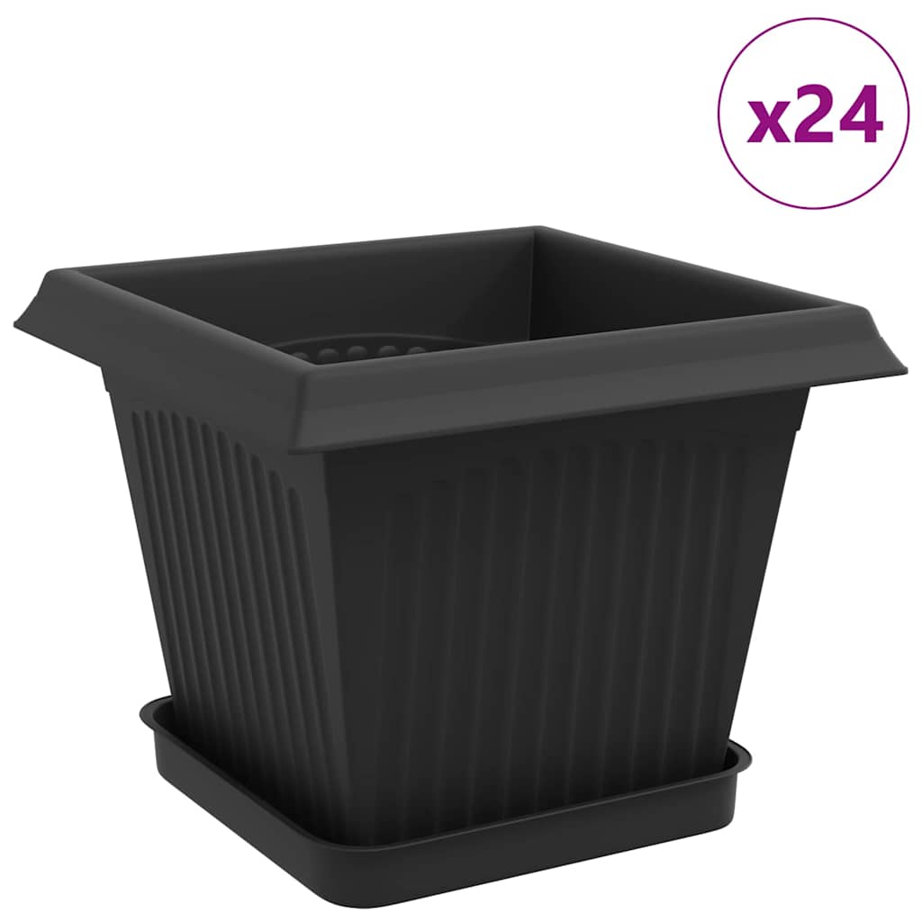 Blumentöpfe 6 pcs Ziegelrot 20 x 20 x 16 cm Kunststoff