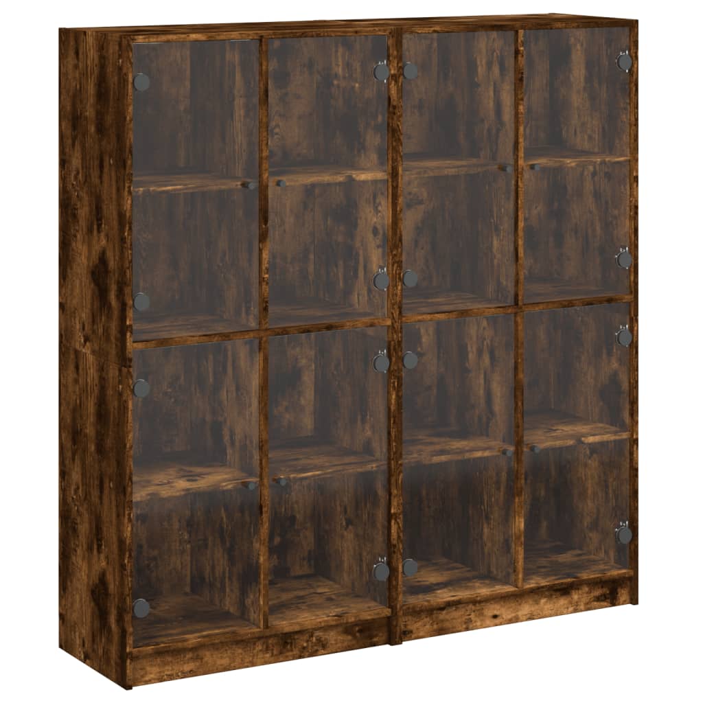 Bücherschrank mit Türen Weiß 136x37x142 cm Holzwerkstoff