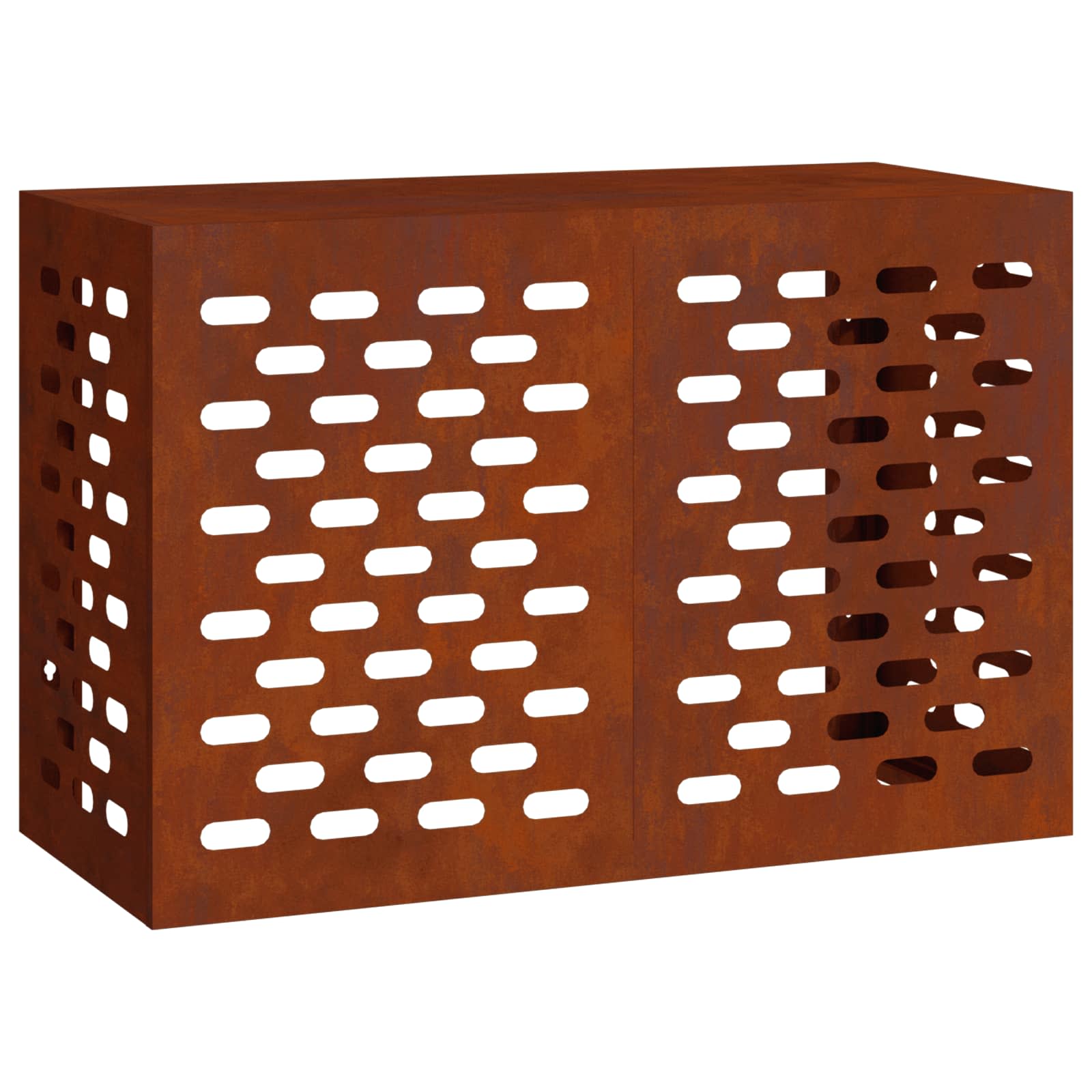 Klimaanlagenabdeckung Schwarz 90 x 40 x 60 cm Stahl