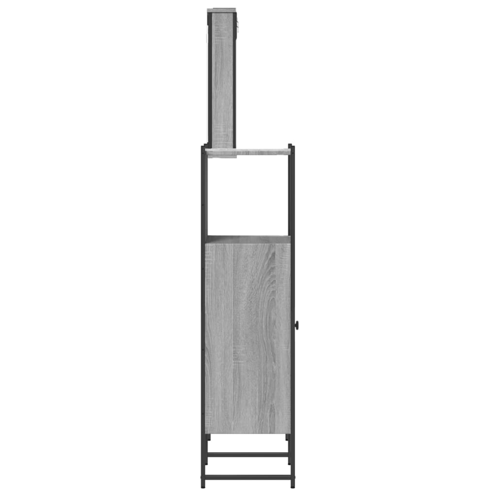 3-tlg. Badmöbel-Set Räuchereiche Holzwerkstoff