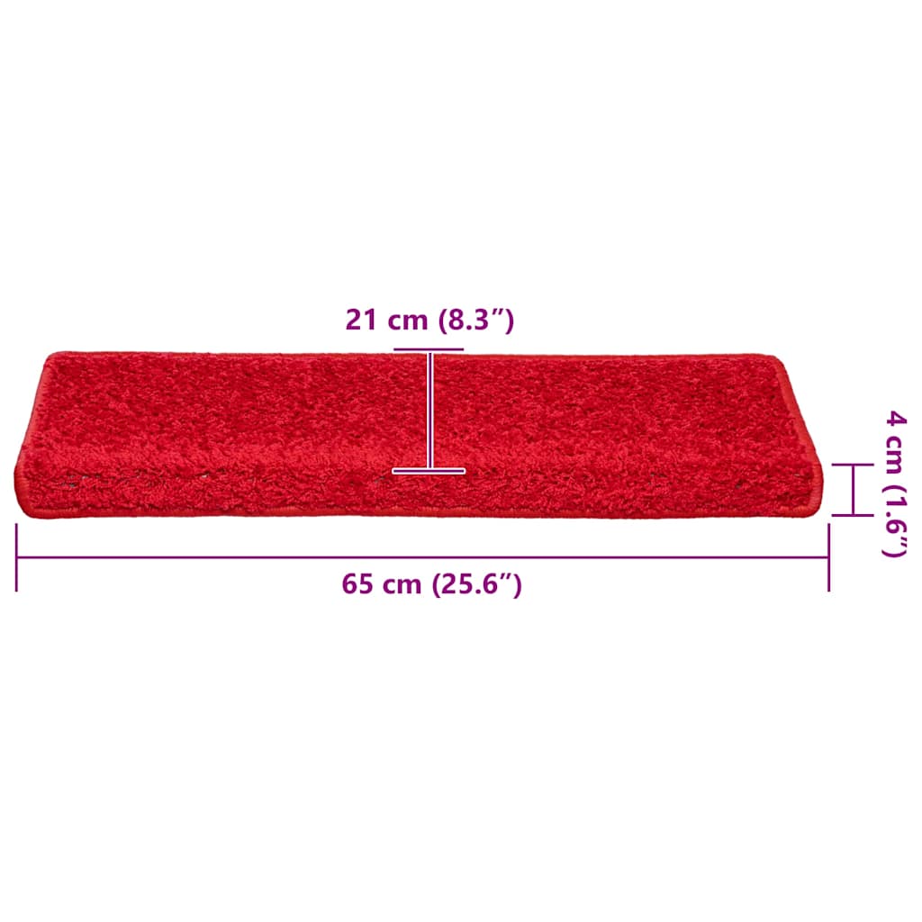 Stufenmatten 15 Stk. 65x21x4 cm Grau Rechteckiger Rand