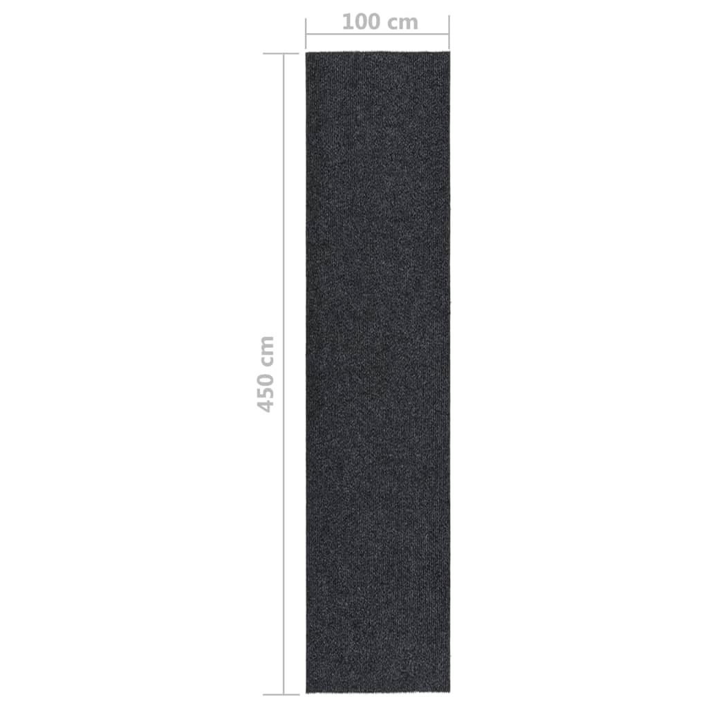 Teppichläufer Grau 80 x 150 cm Stoff