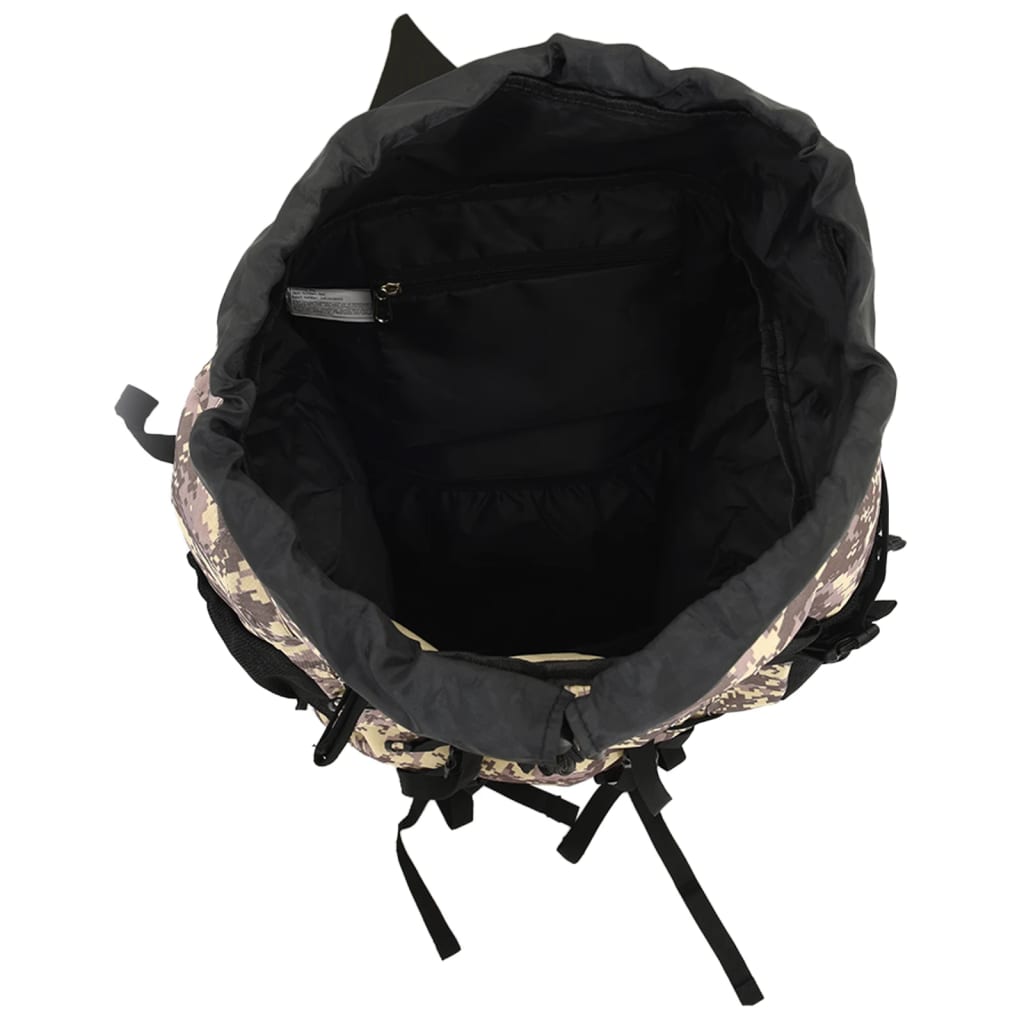 Wanderrucksack Schwarz 60 L Oxford-Gewebe