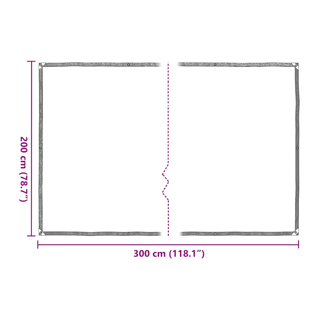 Pflanzenabdeckung mit Ösen 1x3 m Polyethylen