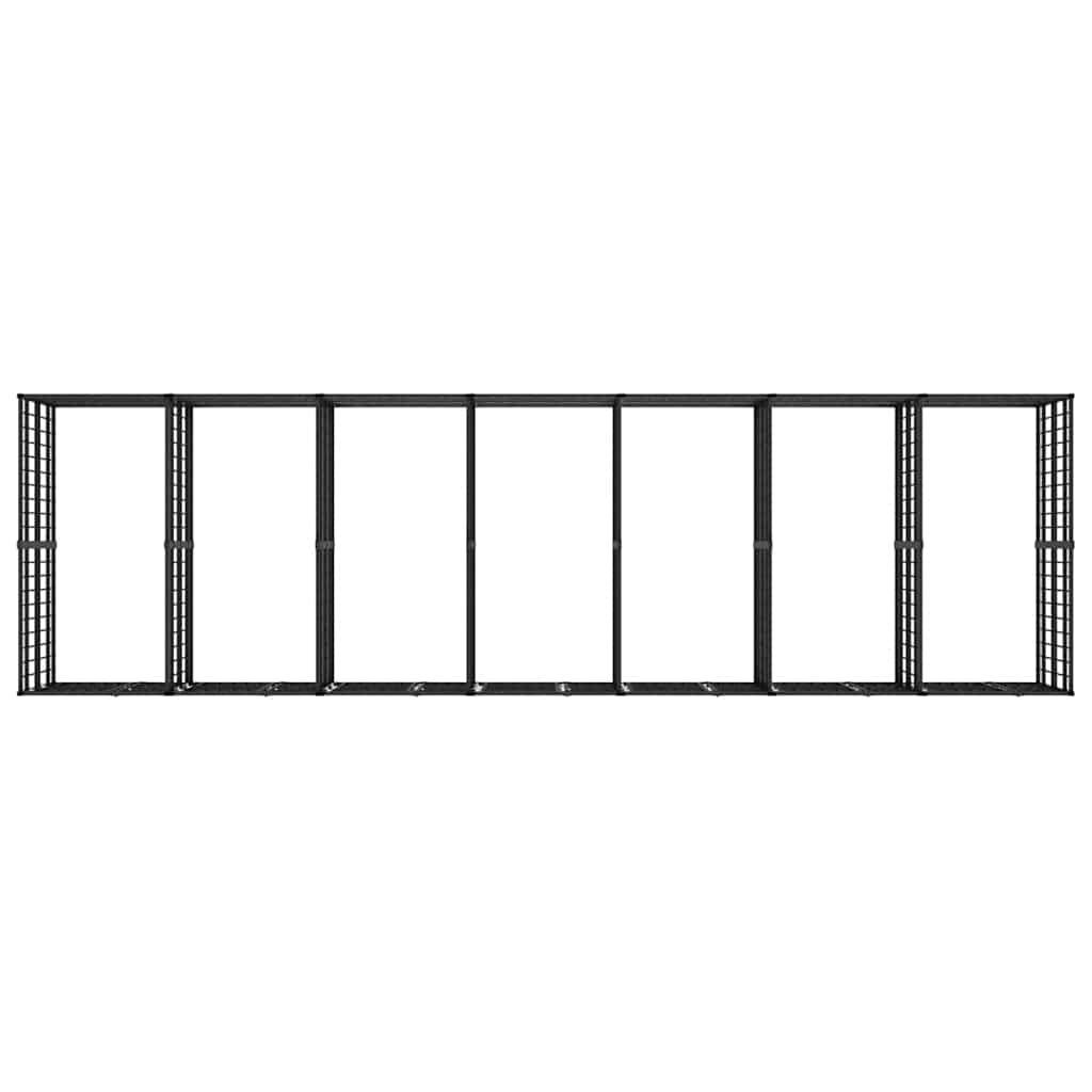 Outdoor-Hundezwinger mit Dach Stahl 1,84 m²