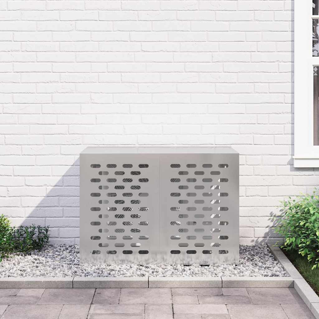 Klimaanlagenabdeckung Schwarz 90 x 40 x 60 cm Stahl
