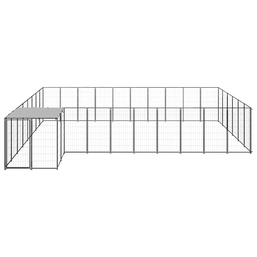 Hundezwinger Schwarz 7,26 m² Stahl