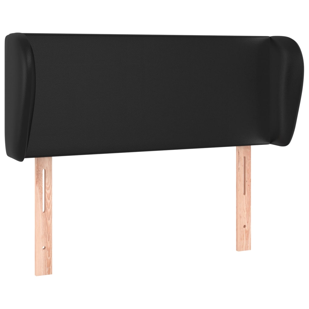 Kopfteil mit Ohren Creme 83x23x78/88 cm Kunstleder