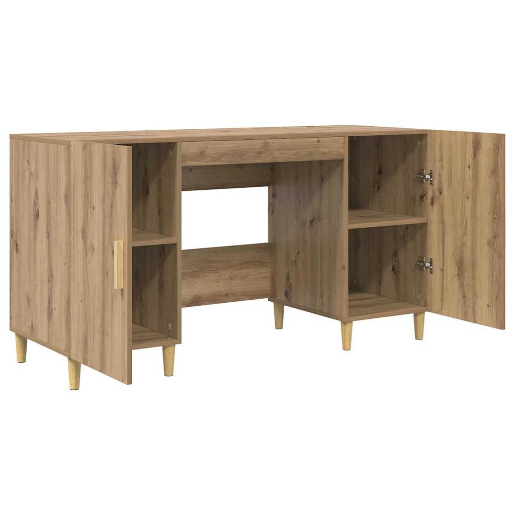 Schreibtisch Weiß 140x50x75 cm Holzwerkstoff