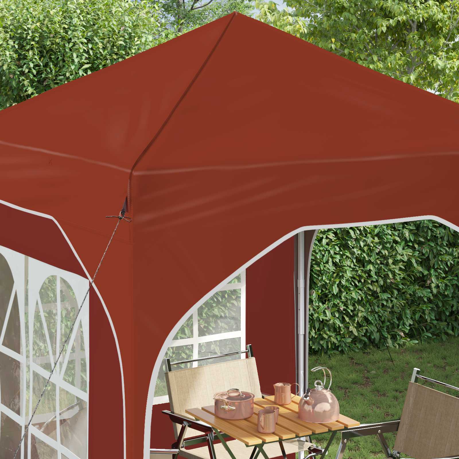 Pop-up Partyzelt 194 x 194 x 245 cm Creme