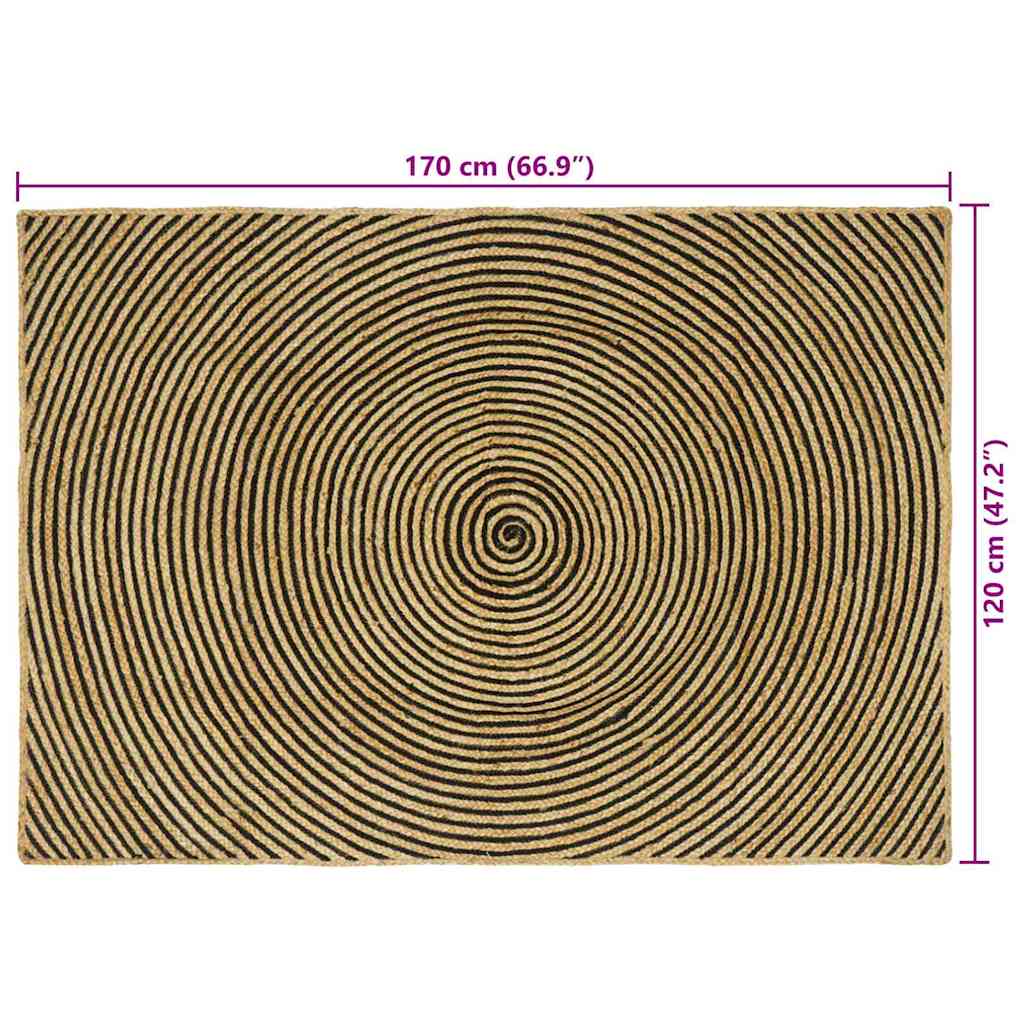 Bereichsteppiche Weiß 60 x 110 cm Jute
