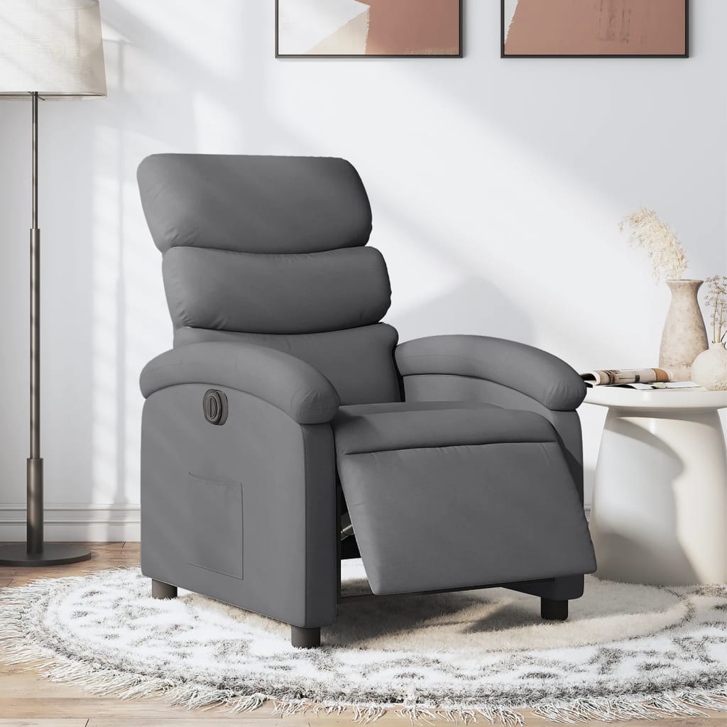 Relaxsessel Elektrisch Hellgrau Stoff