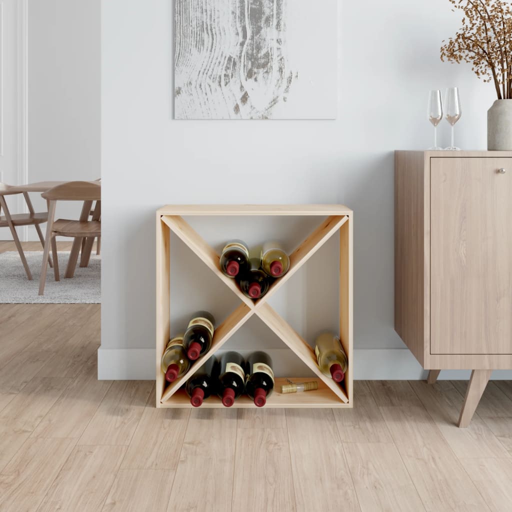 Weinschrank 56 x 25 x 56 cm Massivholz Kiefer