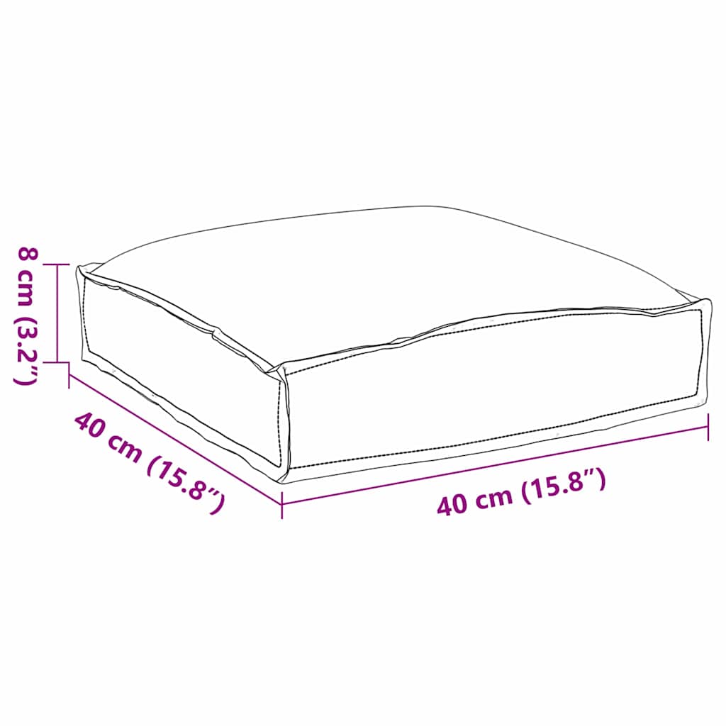 Kissen 2 pcs Anthrazit 40 x 40 x 8 cm Oxford-Stoff
