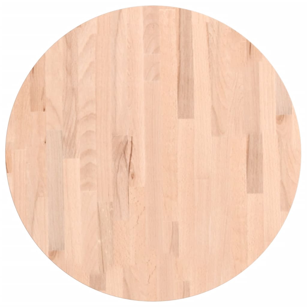 Tischplatte Ø30x1,5 cm Rund Massivholz Buche