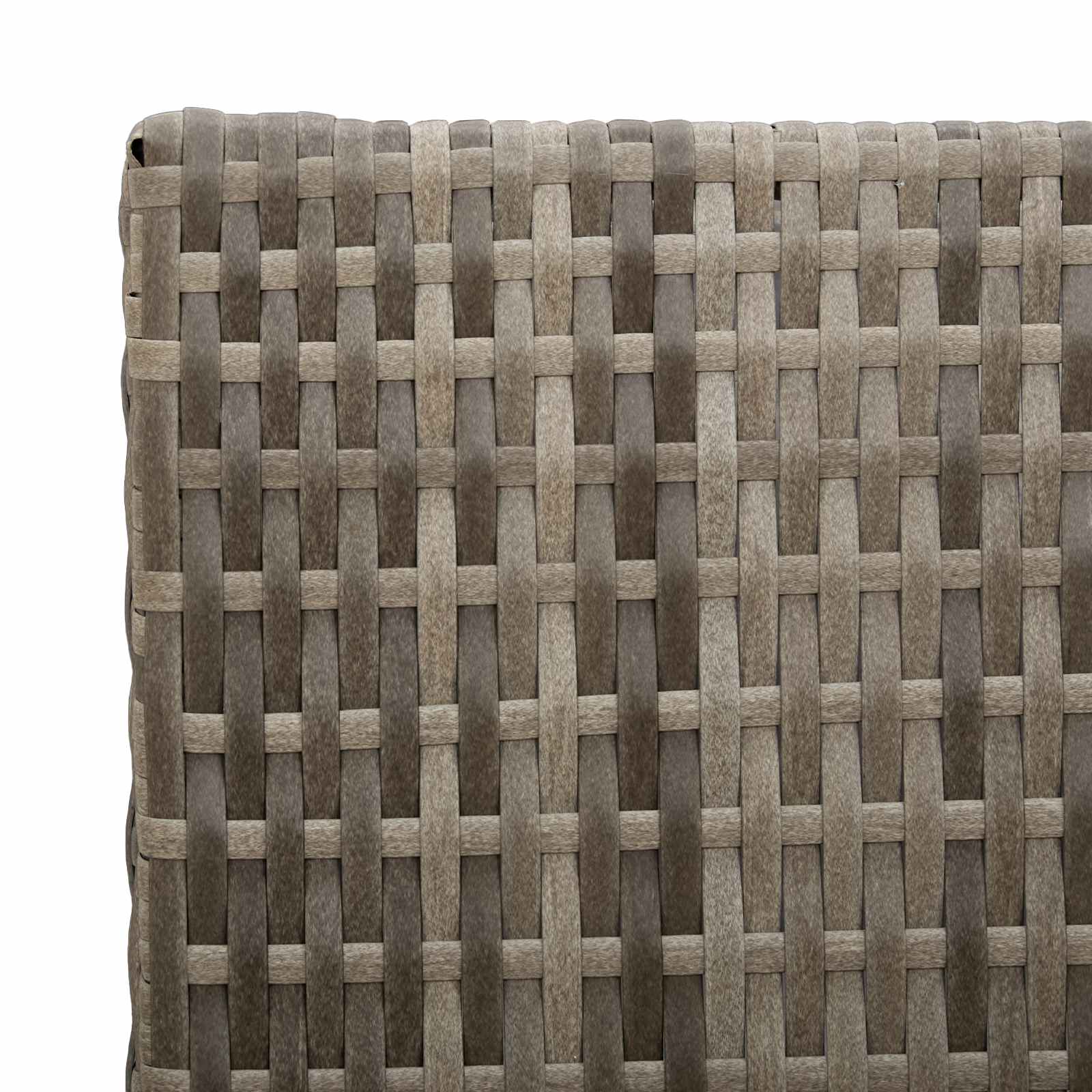 Hoher Pflanzkübel Schwarz 55 x 22 x 70 cm Poly-Rattan