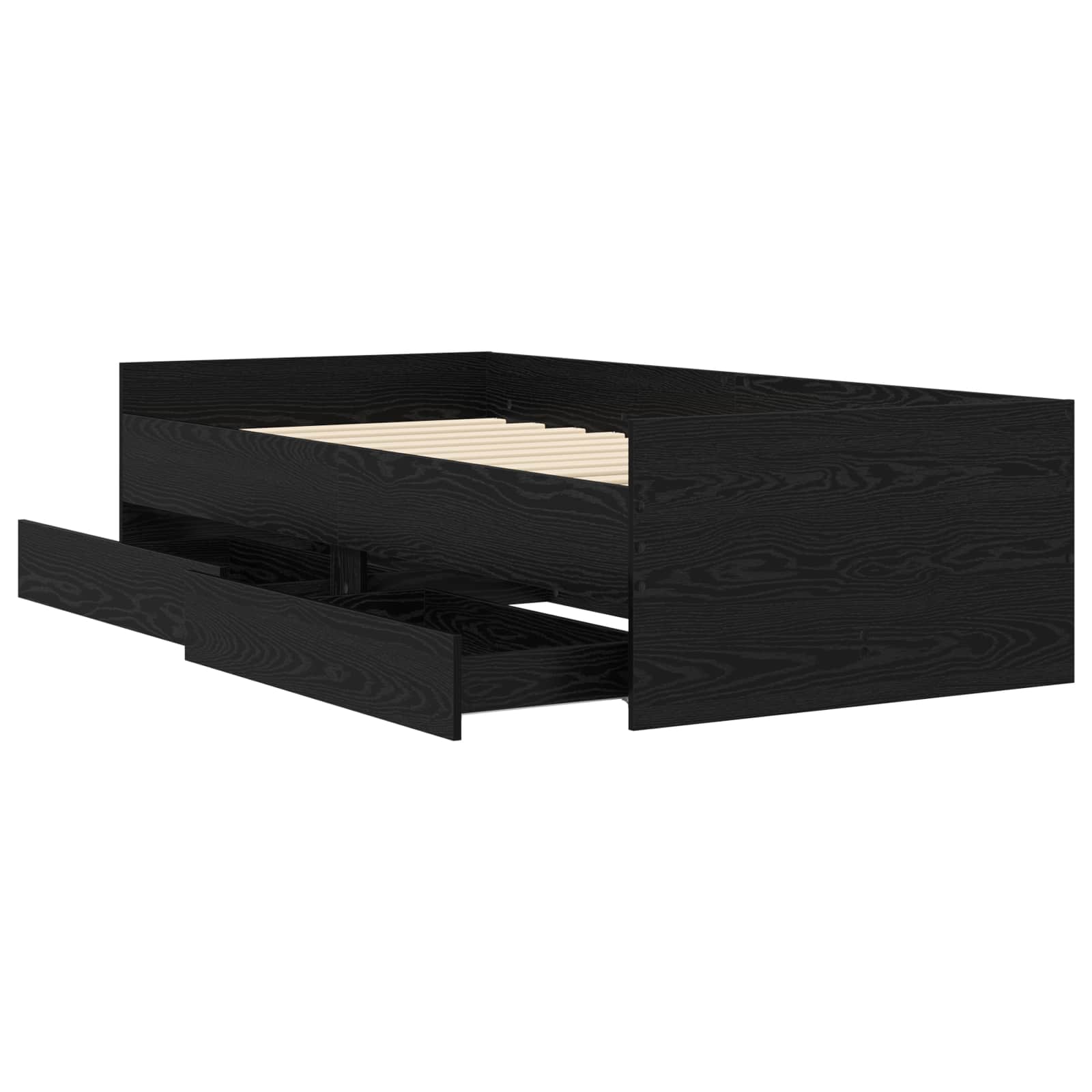 Bett mit Schubladen Braun Eiche-Optik 75x190 cm