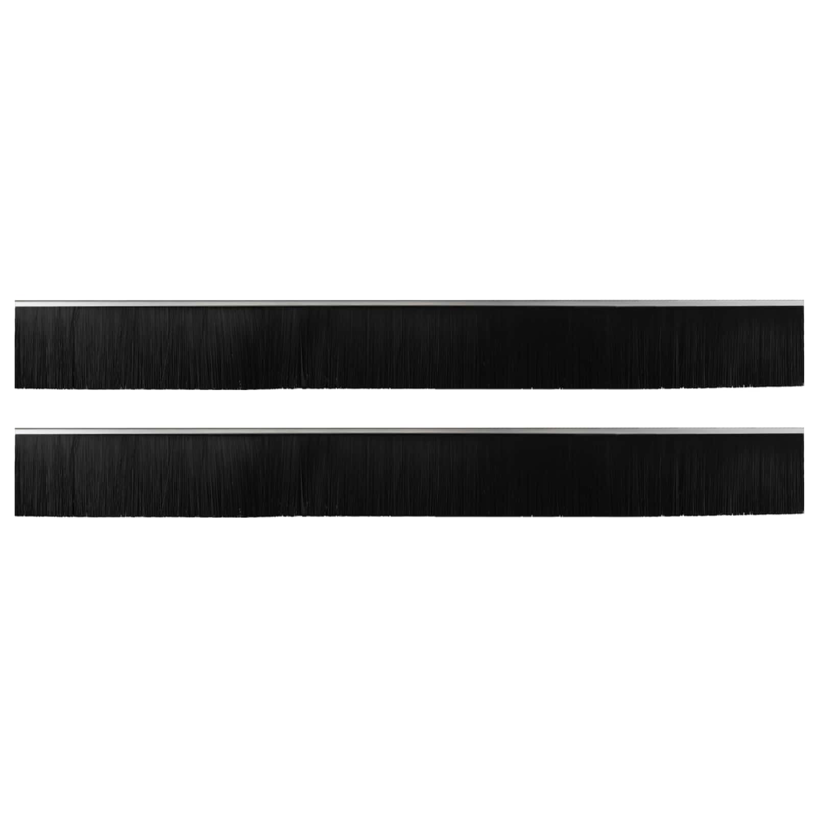Selbstklebende Türbürstendichtungen 2 pcs Braun 100 cm