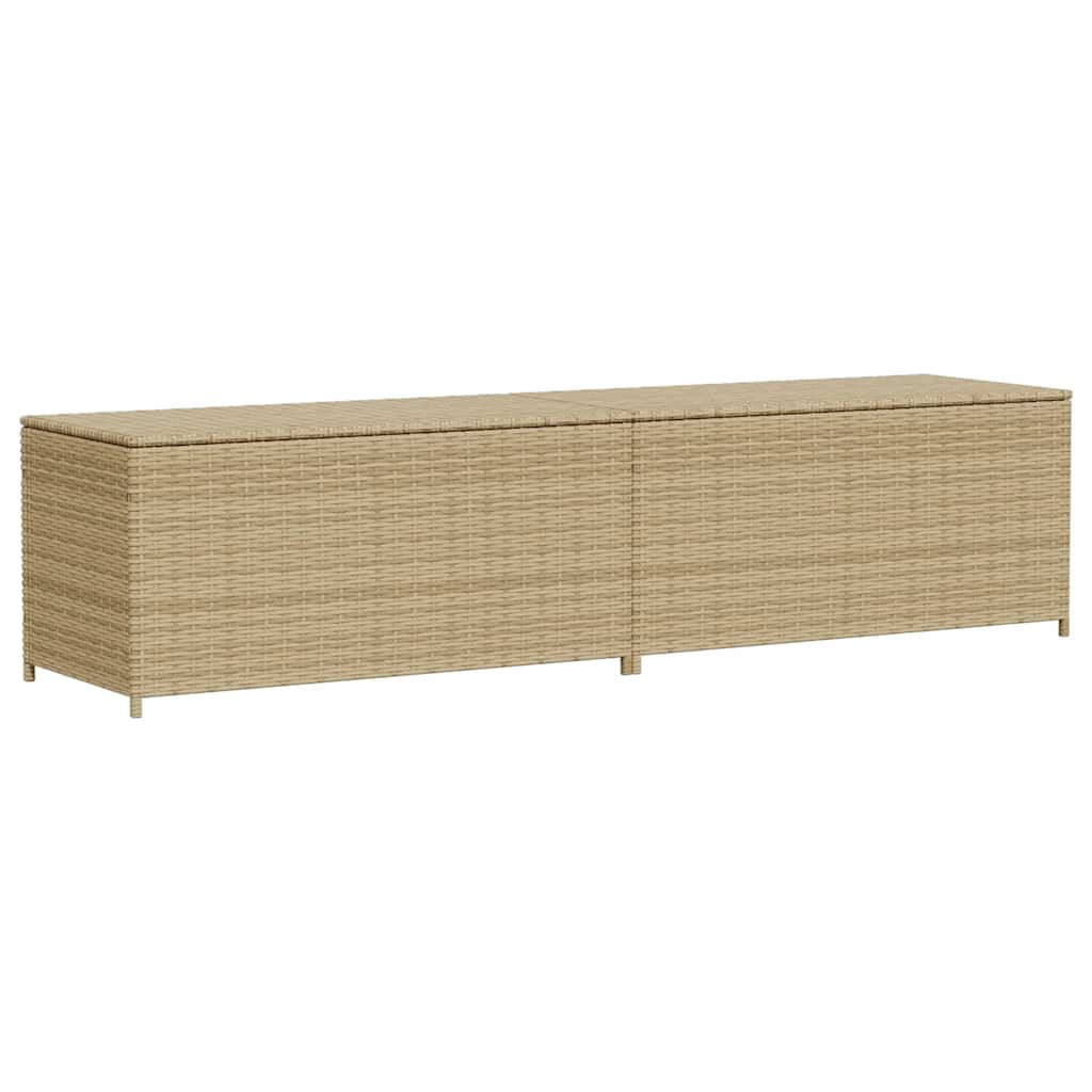 Gartentruhe Schwarz 283L Poly Rattan