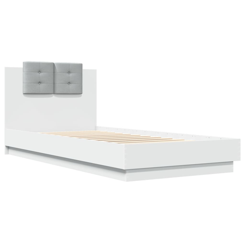 Bettgestell mit Kopfteil Grau Sonoma 180x200 cm Holzwerkstoff