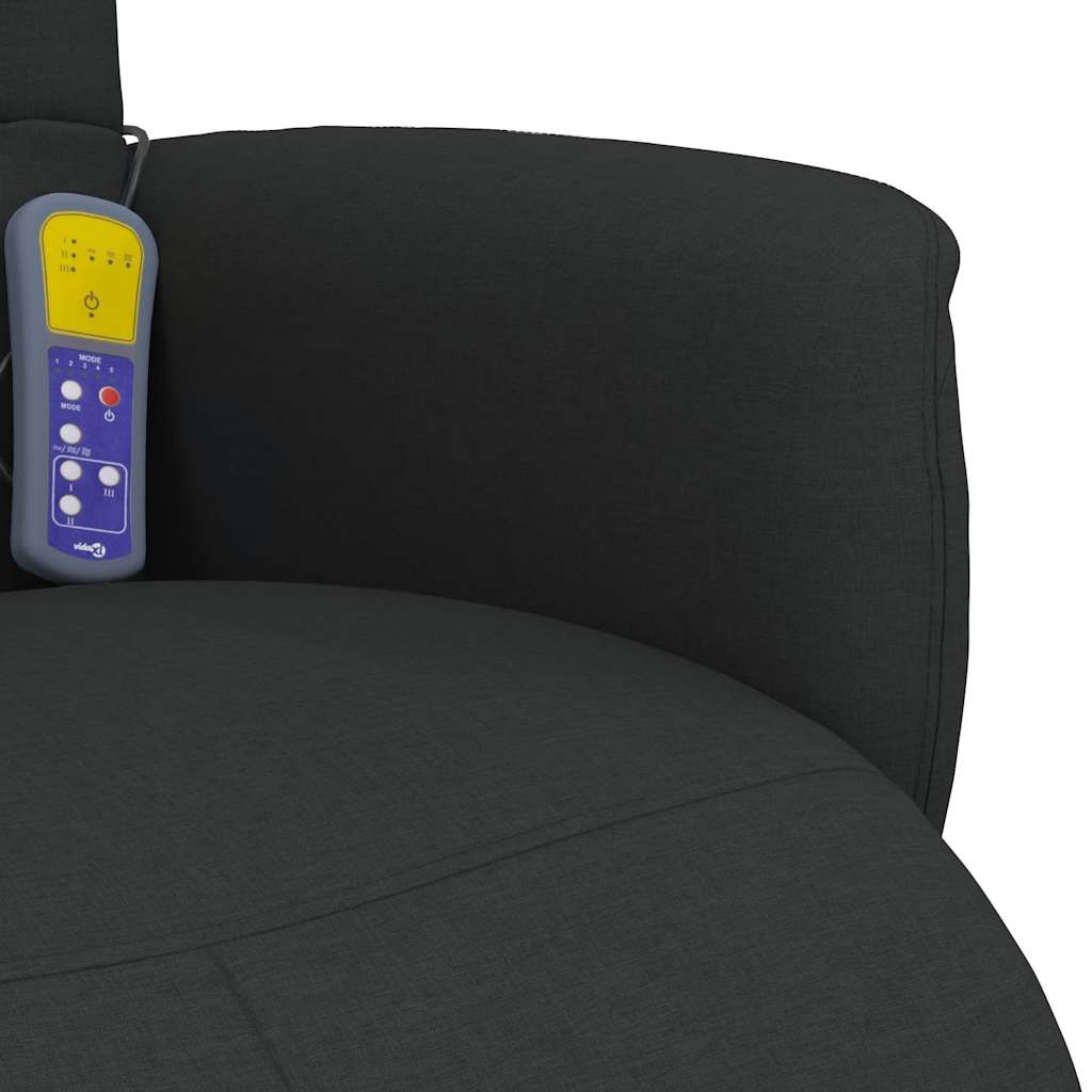 Massagesessel mit Fußteil Braun Stoff
