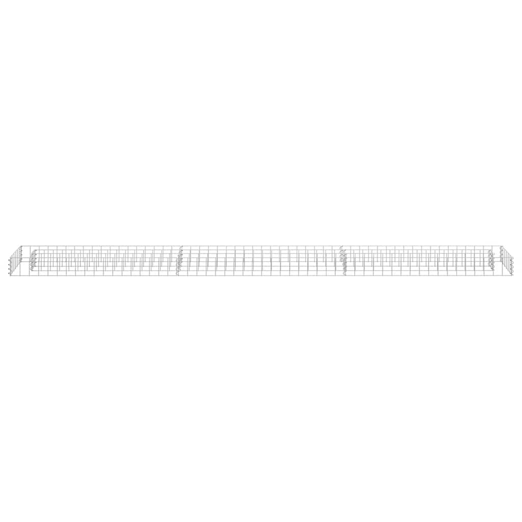 Gabionen-Hochbeet Verzinkter Stahl 90x30x10 cm