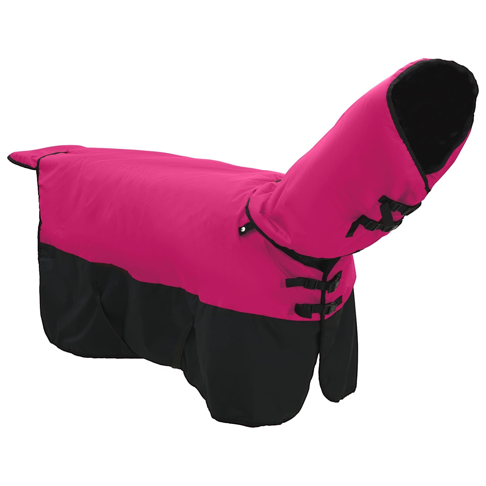 Pferdedecke Dunkelgrün und Schwarz 75 cm Polyester