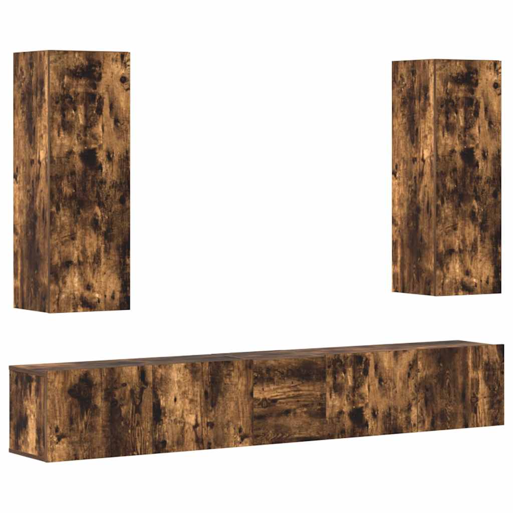 5-tlg. TV-Schrank-Set Weiß Holzwerkstoff