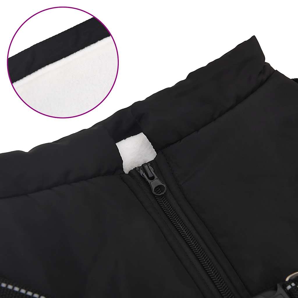 Hundemantel mit Geschirr Wasserdicht Reflektierend Lila L48