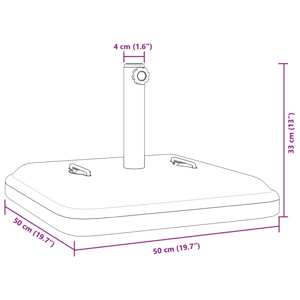 Sonnenschirmständer mit Griffen für Ø38/48 mm Mast 25 kg Rund