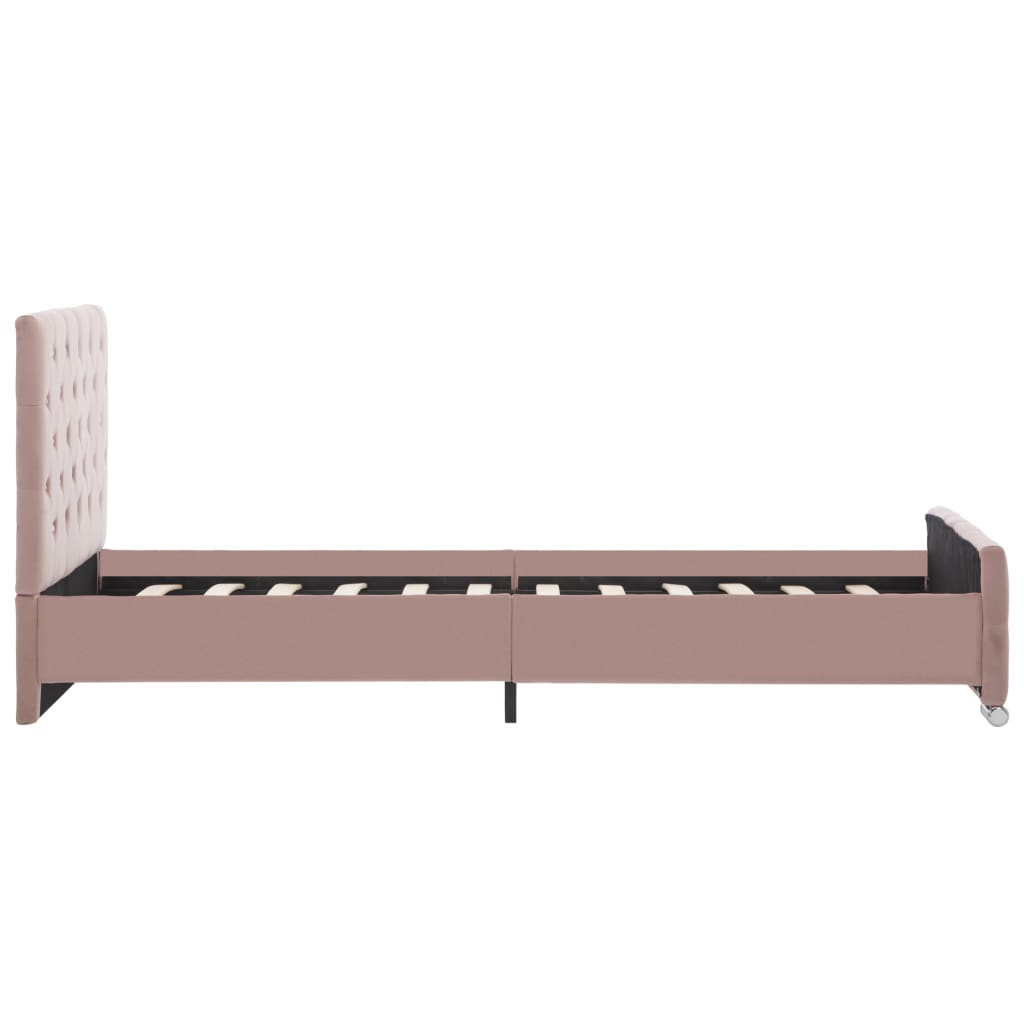 Bettgestell Grau Samt 120x200 cm