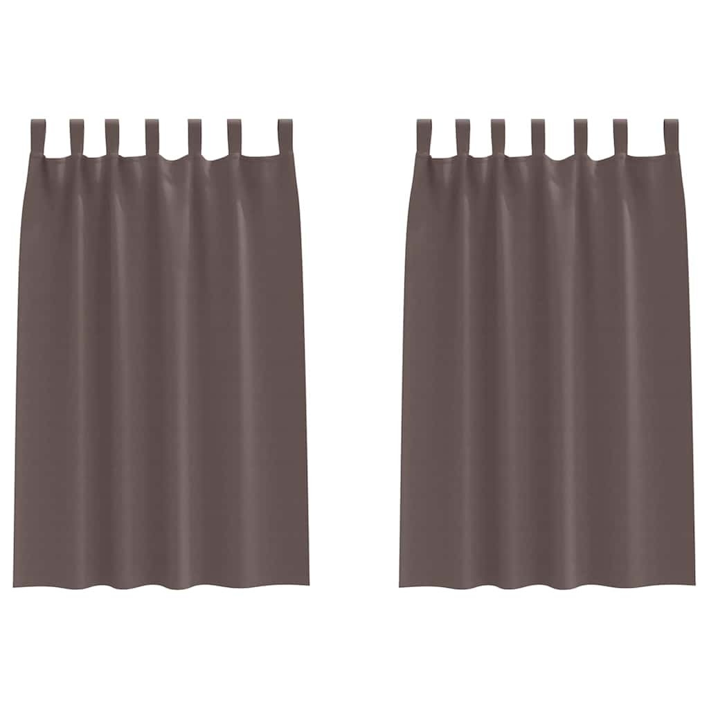 Verdunkelungs-Vorhänge mit Ringen 2 pcs Beige 140 x 140 cm