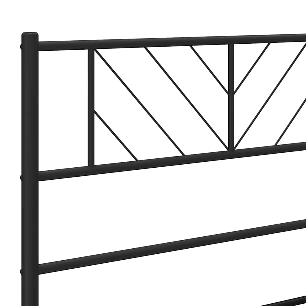 Ersatz-Kopfteil Metall Schwarz 100 cm