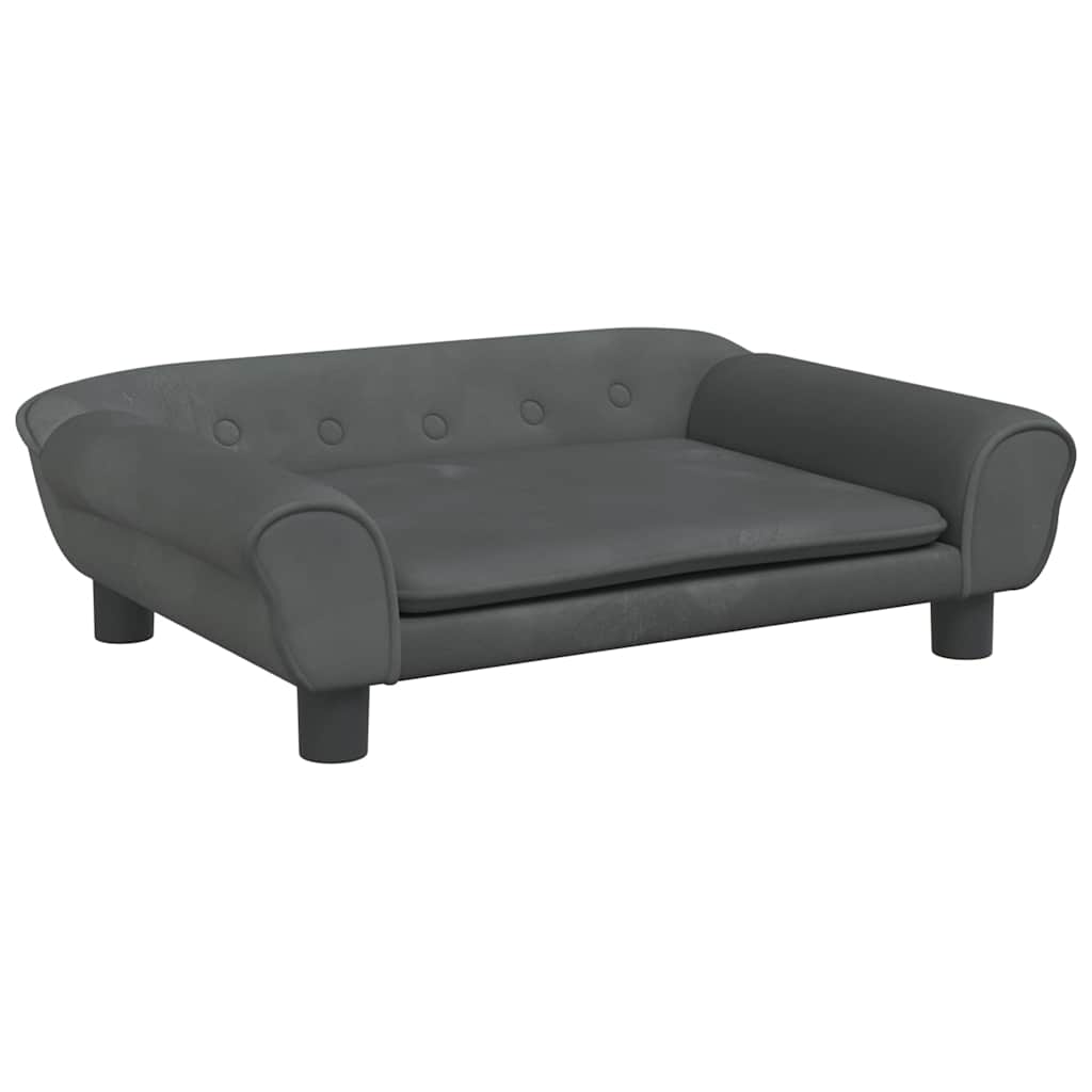 Kindersofa Blau 100x50x26 cm Samt