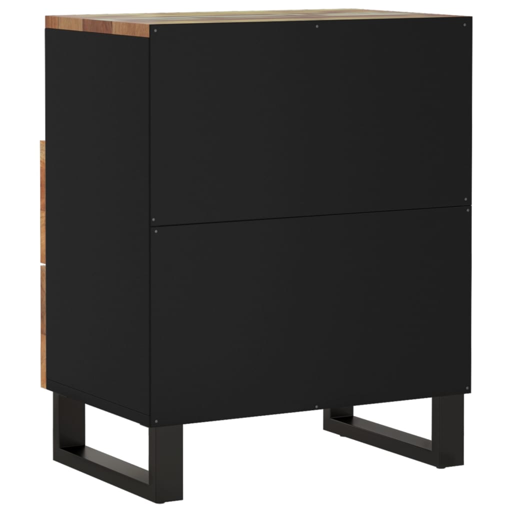 Nachttisch 50x33x62 cm Massivholz Mango & Holzwerkstoff