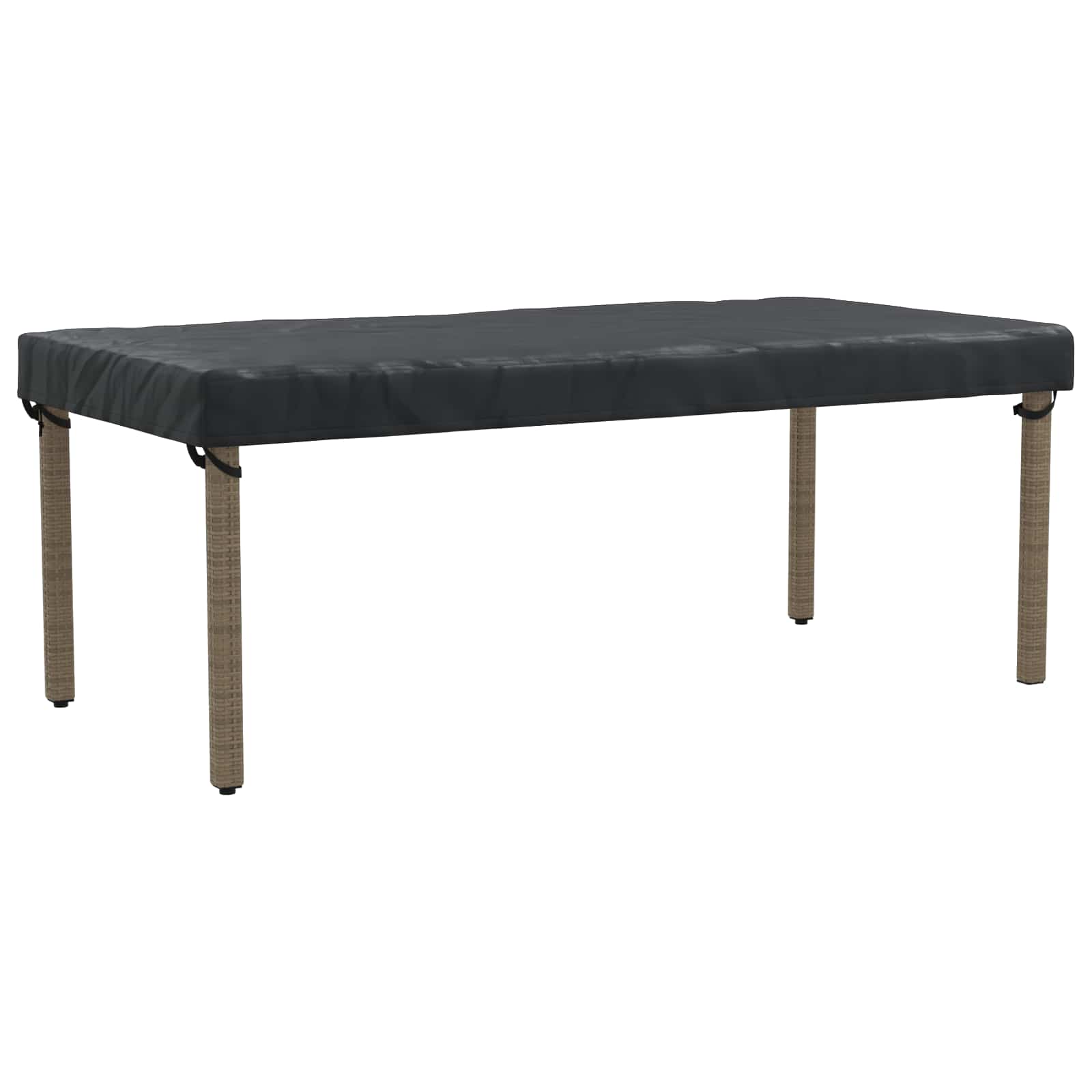 Tischdecken Uni Schwarz 122 x 72 x 15 cm Stoff