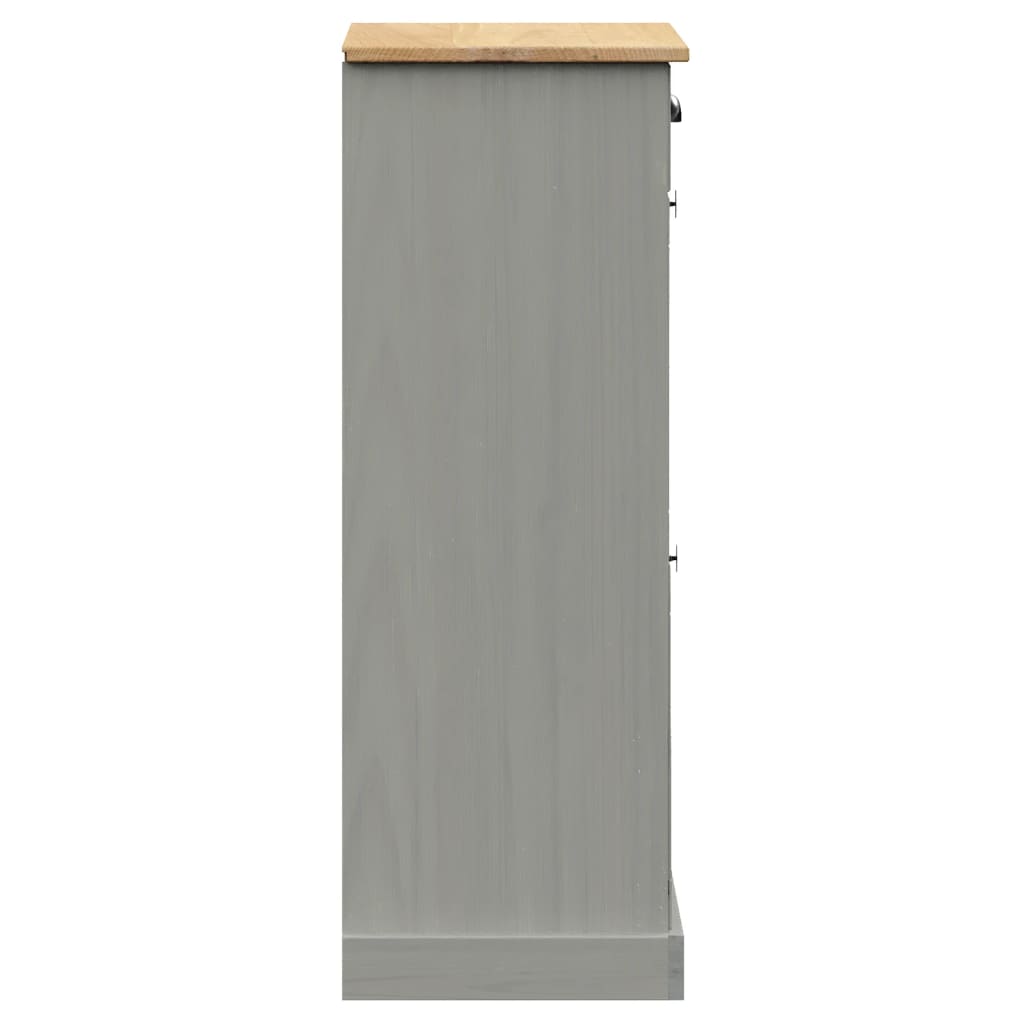 Schuhschrank VIGO 60x35x96 cm Weiß Massivholz Kiefer