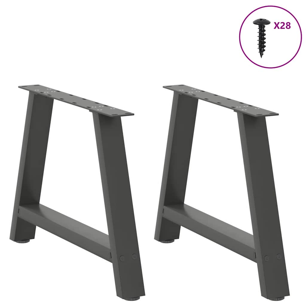Couchtischbeine A-Form 2 Stk. 30x(30-31) cm Stahl